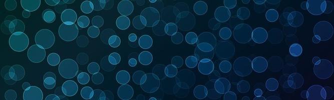 Blue blitter texture Vector bokeh header Magical backdrop banner Geometric circular background