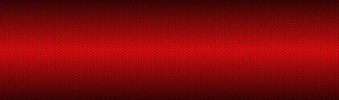 Abstract dark red geometric hexagonal mesh material header Perforated metallic technology banner Vector abstract widescreen background