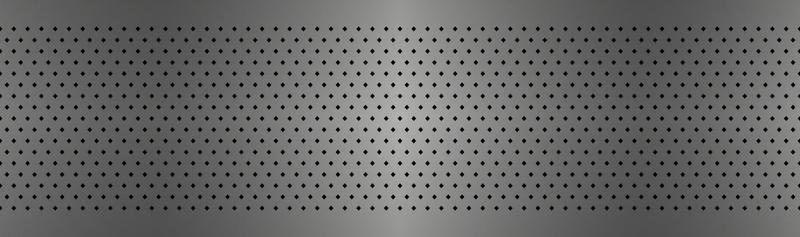 Perforated metal texture header Aluminium stainless steel grating abstract background Simple vector banner