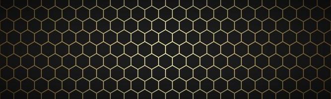 Geometric polygons header Abstract black and gold metallic banner Simple vector illustration
