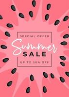 Summer sale poster Natural Background with Watermelon vector