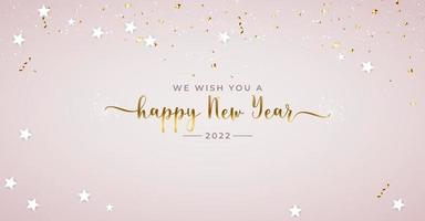 Happy 2022 New Year Greeting Card vector