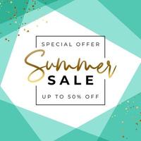 Elegant summer sale poster vector