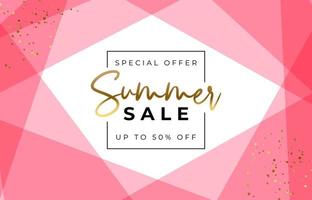 Elegant summer sale poster vector