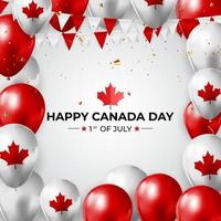 feliz día de canadá fondo tarjeta de felicitación vector