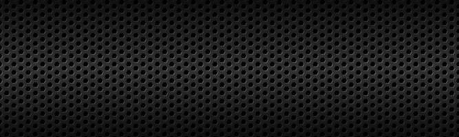 Dark geometric hexagonal header Abstract black metallic texture Modern creative banner Vector illustration