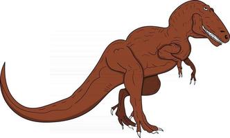 Tyranosaurus rex de dibujos animados perfecto para proyectos de diseño vector
