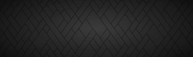 Modern geometric header with black grid Stripes and lines banner Abstract black and grey background Luxury design vector