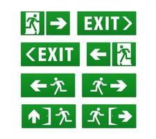 Emergency Exit sign set vector