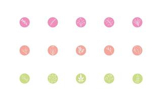 bundle of flowers block and line style vector