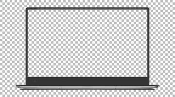 maqueta de vector de alta calidad de computadora portátil