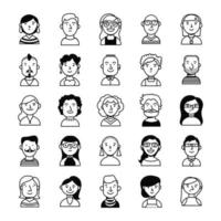 bundle of people group characters vector