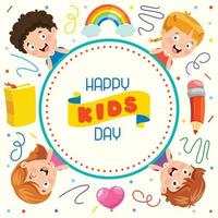 Concept Of Happy Kids Day vector