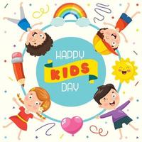 Concept Of Happy Kids Day vector