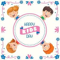 Concept Of Happy Kids Day vector