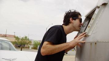 Group of young friends on a road trip video