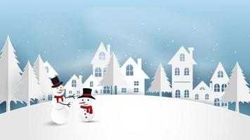 Christmas and snowman vector