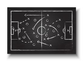 Soccer cup formation and tactic  Blackboard with football game strategy   Vector for international world championship tournament 2018 concept