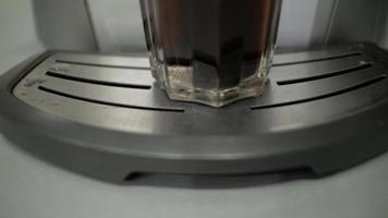 Transparent glass of coffee video