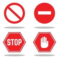 stop do not enter sign icon collection vector