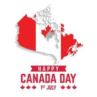 canada independence day greeting card vector