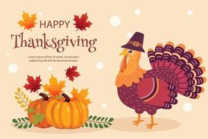 thanksgiving greeting card template vector