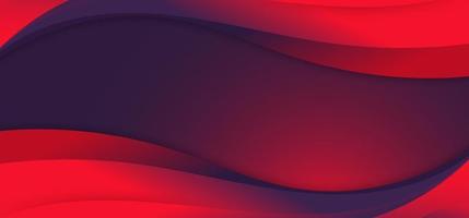 Abstract banner web template blue and red vibrant color fluid wave shape modern background vector