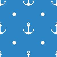 Anchor Seamless Pattern flat design Vector Illustration.