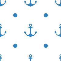 Anchor Seamless Pattern flat design Vector Illustration.