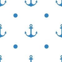 Anchor Seamless Pattern flat design Vector Illustration.