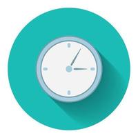 Flat design modern vector illustration of analog clock icon