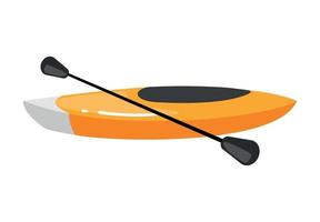 Ilustración de vector plano de kayak