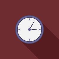 Flat design modern vector illustration of analog clock icon