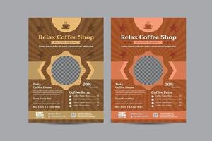 Creative Coffee Shop Flyer Design Template vector