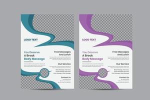 Spa Flyer Design Template vector