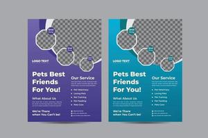Creative Pet Shop Flyer Template vector