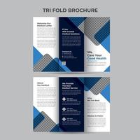 Modern medical trifold brochure vector