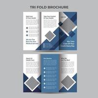 Healthcare Clinic TriFold Brochure Template vector