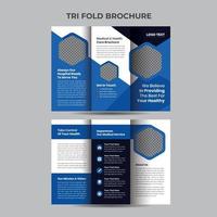 Medical Tri Fold Brochure Template vector