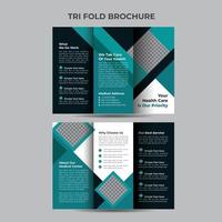 Medical Tri Fold Brochure Template vector