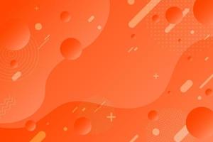 Orange background With proportions and components in a fluid wavy shape and color gradation vector