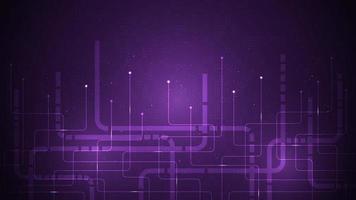 Electronic circuit design on a dark purple background vector