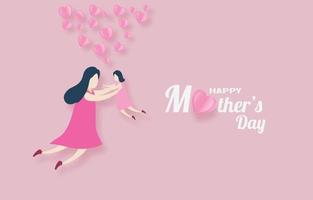 Mother day greeting card vector