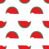 Watermelon Seamless Pattern hand drawn. Vector Illustration