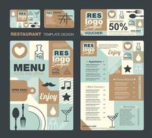 menu design template vector