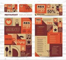 menu design template vector