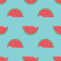 Watermelon Seamless Pattern hand drawn. Vector Illustration