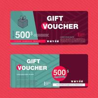 Gift Voucher discount template vector