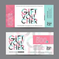 Gift Voucher discount template vector