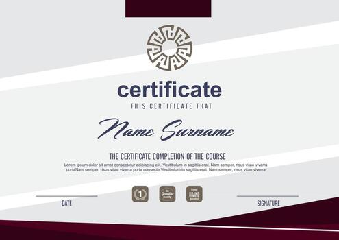 Qualification certificate template with elegant design vector